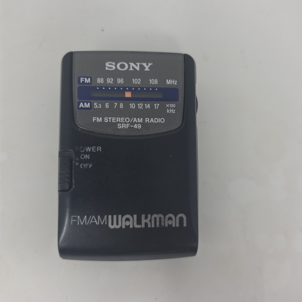 Sony Walkman SRF - 49 FM/AM Radio With Belt Clip Fully Tested And Works Great D